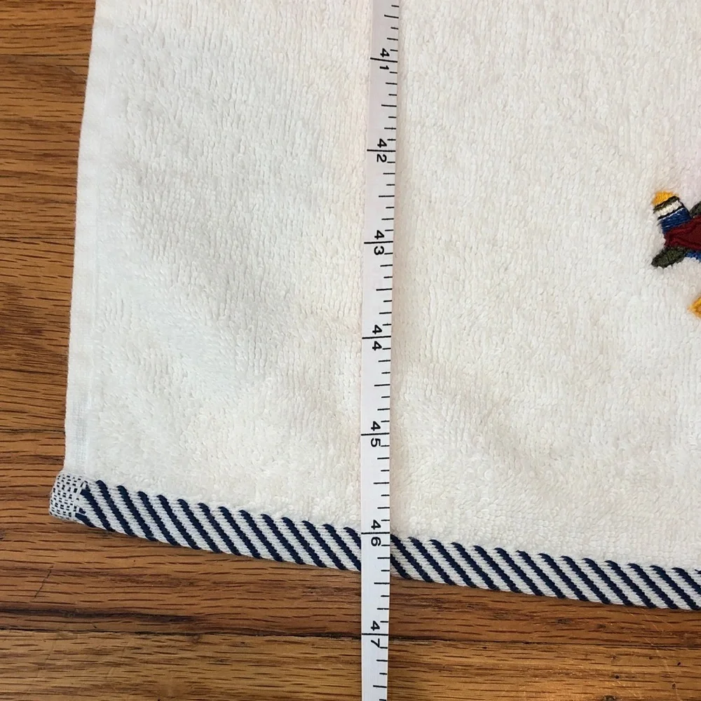 Airplane Embroidered Towel Set - White, NWT